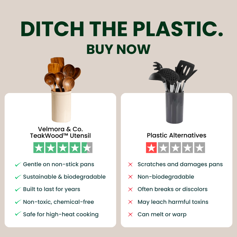 Velmora & Co. TeakWood™ Utensil Set