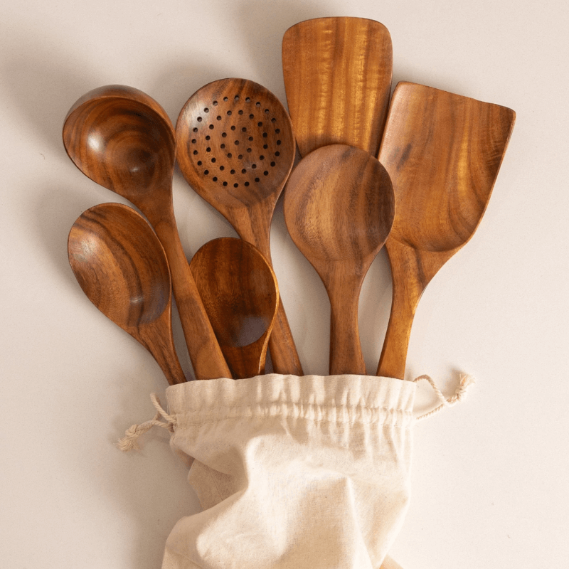 Velmora & Co. TeakWood™ Utensil Set