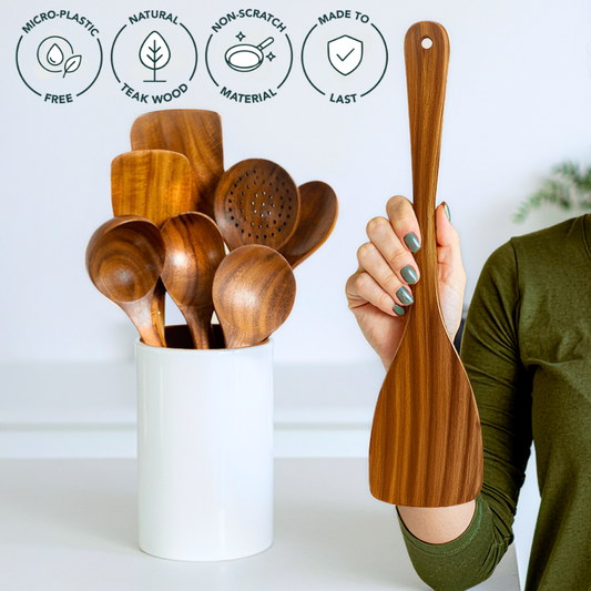 Velmora & Co. TeakWood™ Utensil Set